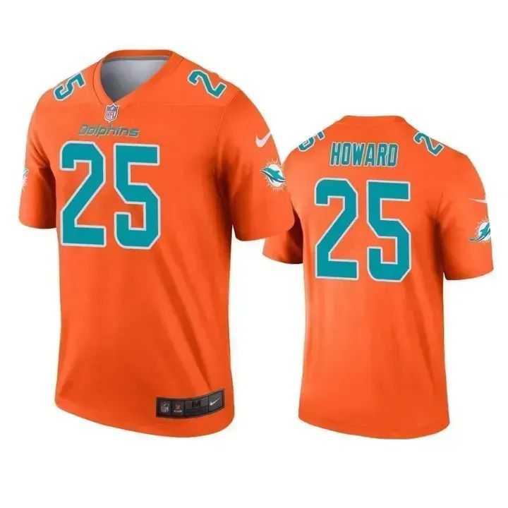 Men Miami Dolphins #25 Xavien Howard Nike Orange Inverted Legend Game NFL Jersey